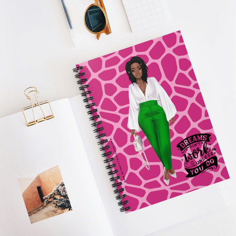 Dream Big & Do The Work Notebook - Pink