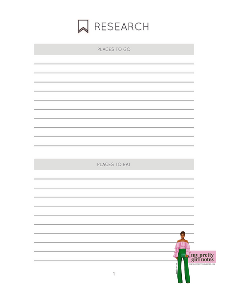 Live, Love & Travel Planner - Black