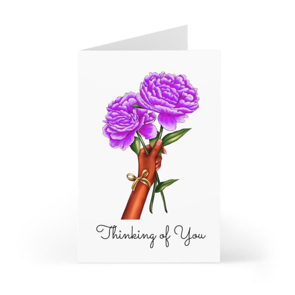 Thinking of You Greeting Cards - Purple