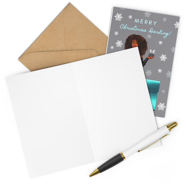Holiday Greeting Cards: Merry Christmas Darling - Black