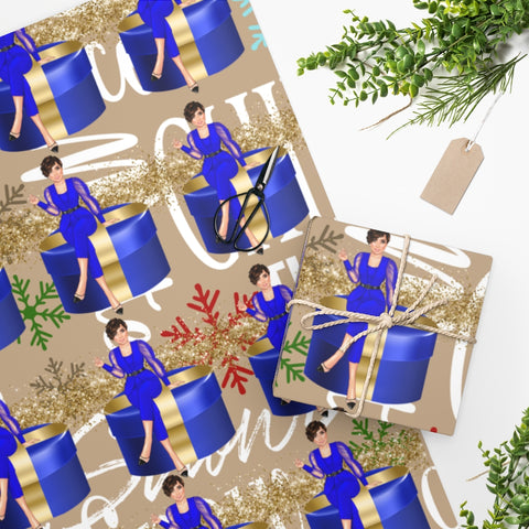 Holiday Wrapping Paper: Sitting Pretty in Blue