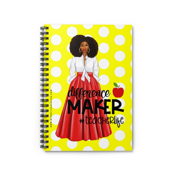 Difference Maker Notebook - Yellow Polka Dots