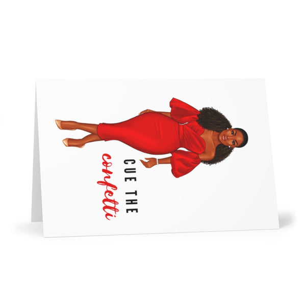 Red Confetti Birthday Cards