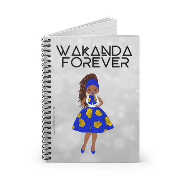 WAKANDA Forever Notebook - Blue & Gold (Light)