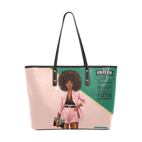 Prayer + Faith Tote Bag = Afro