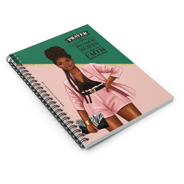 Prayer + Faith Opens Doors Notebook (Locs)