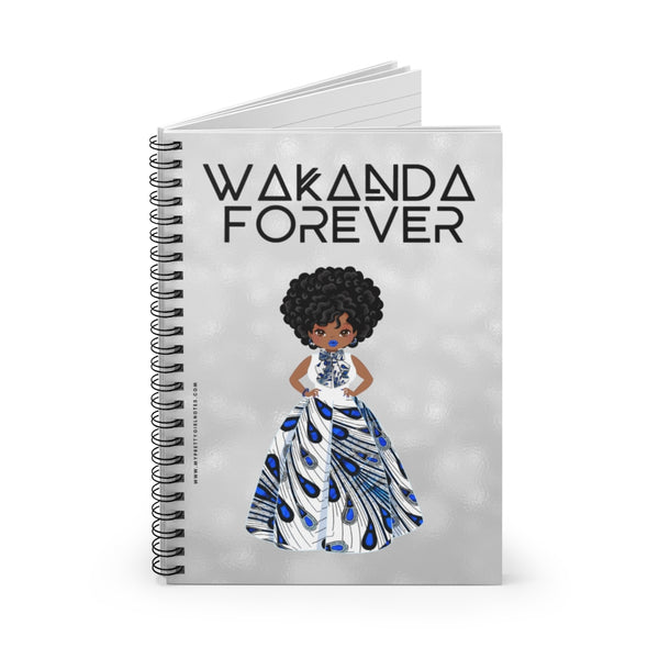 WAKANDA Forever Notebook - Blue (Black Afro)