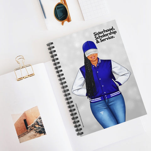 Sisterhood & Service Notebook - Blue & White
