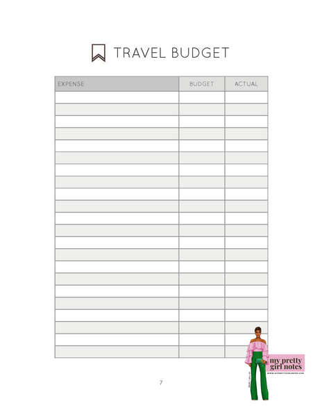 Live, Love & Travel Planner - Black