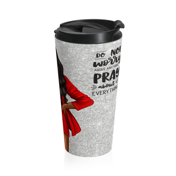 Pray More Worries Less Travel Mug
