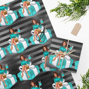Holiday Wrapping Paper: All Wrapped Up - Black