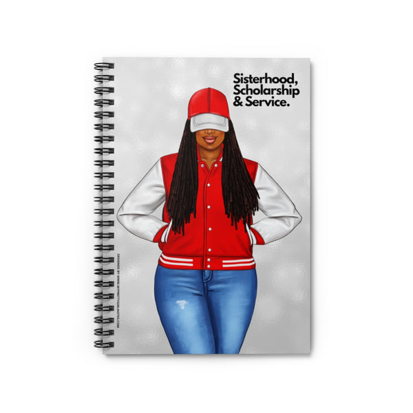 Sisterhood & Service Notebook - Red & White