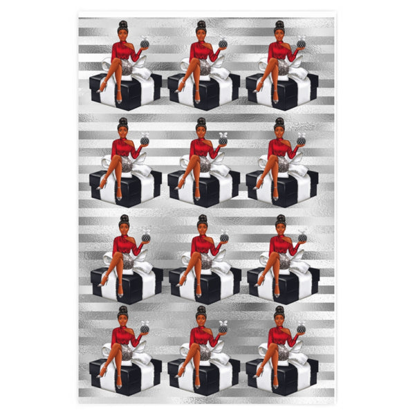 Holiday Wrapping Paper: All Wrapped Up - Silver