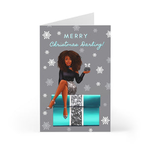 Holiday Greeting Cards: Merry Christmas Darling - Black