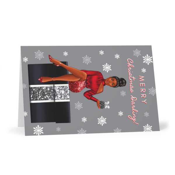 Holiday Greeting Cards: Merry Christmas Darling - Red