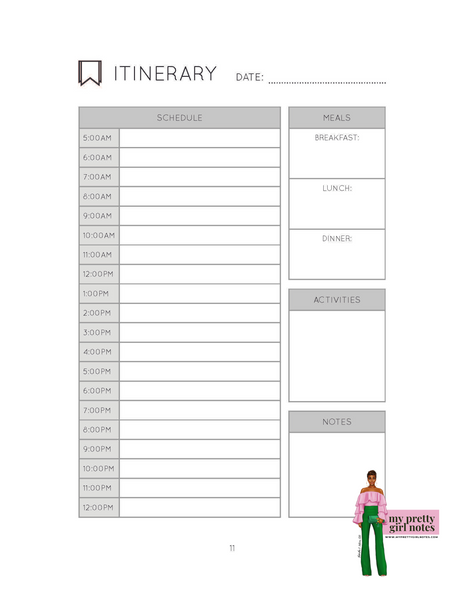 Live, Love & Travel Planner - Black