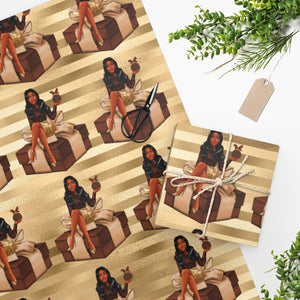 Holiday Wrapping Paper: All Wrapped Up - Gold