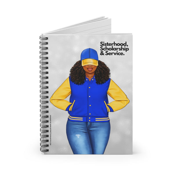 Sisterhood & Service Notebook - Blue & Gold