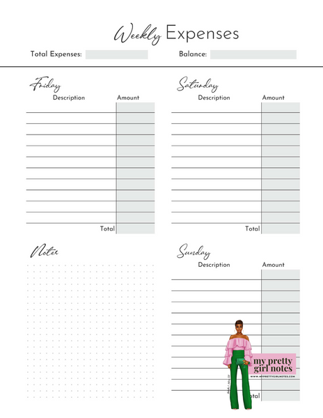 Build Your Empire: Undated Monthly Budget Planner - Black
