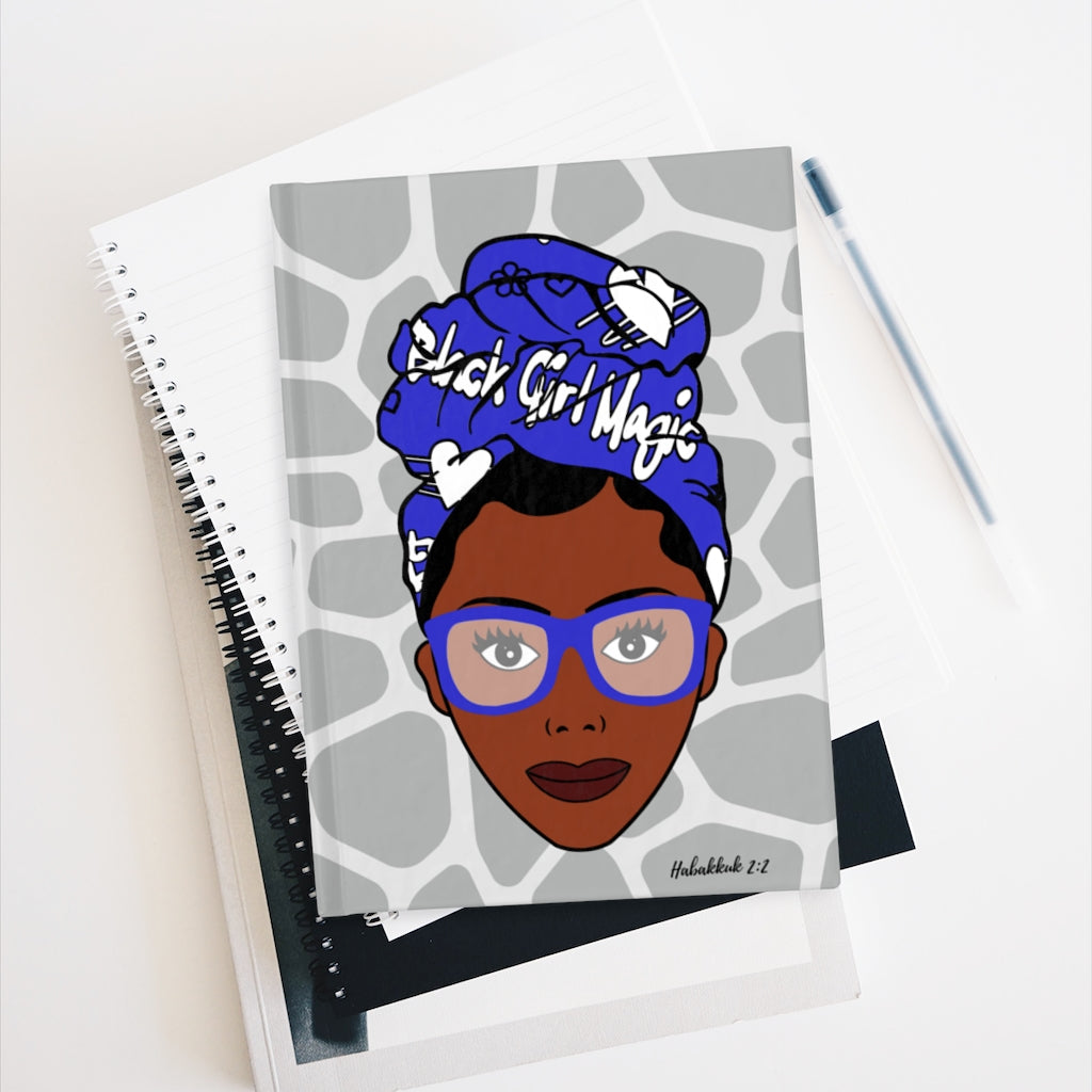 Black Girls Are Magic Journal - Blue & White