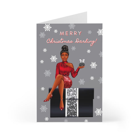 Holiday Greeting Cards: Merry Christmas Darling - Red