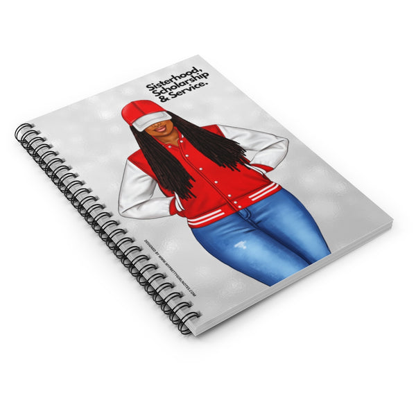Sisterhood & Service Notebook - Red & White