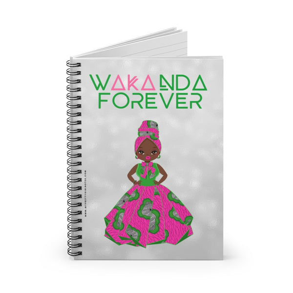 WAKANDA Forever Notebook - Pink & Green (Dark)