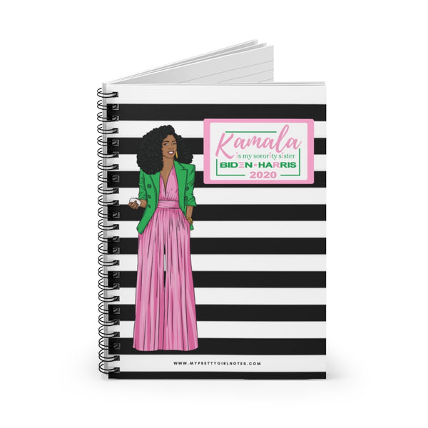 Kamala is My Sorority Sister Notebook - Black & White