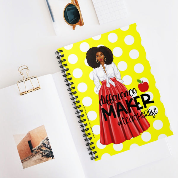 Difference Maker Notebook - Yellow Polka Dots