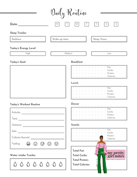 Health & Fitness 12-Week Planner: Shades of Pink