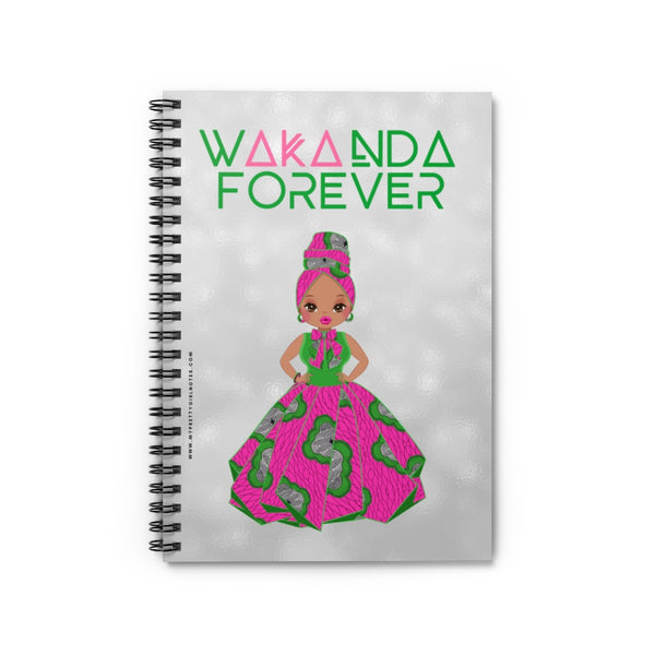 WAKANDA Forever Notebook - Pink & Green (Light)