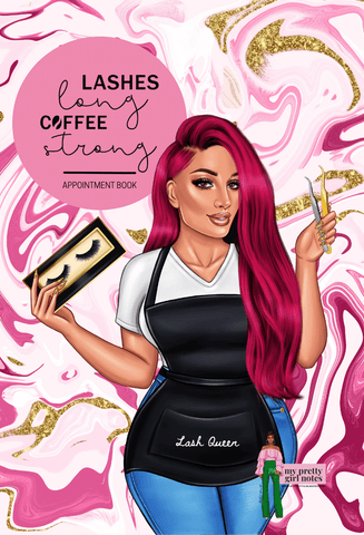 Lashes + Coffee: Undated Appointment Book for Lash Techs