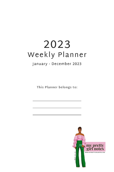 Never Stop Trying: 2023 Weekly Planner (Crimson)