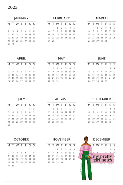 Never Stop Trying: 2023 Weekly Planner (Pink)