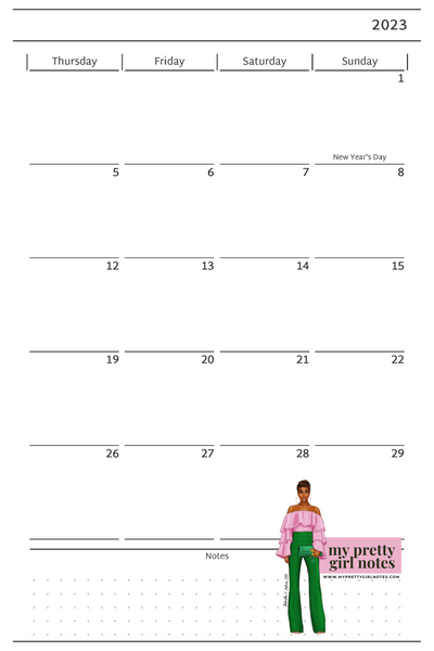 Never Stop Trying: 2023 Weekly Planner (Blue)