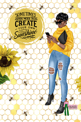 Create Your Own Sunshine: Spiral Notebook