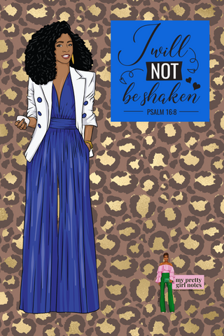 Not Shaken: Royal Blue Cheetah Journal