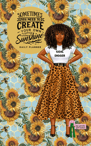 Create Your Own Sunshine: Undated Hourly Daily Planner – Cheetah