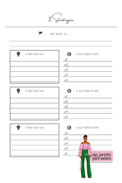 Think Big Sis! 100-Day Goal Planner (Blue)