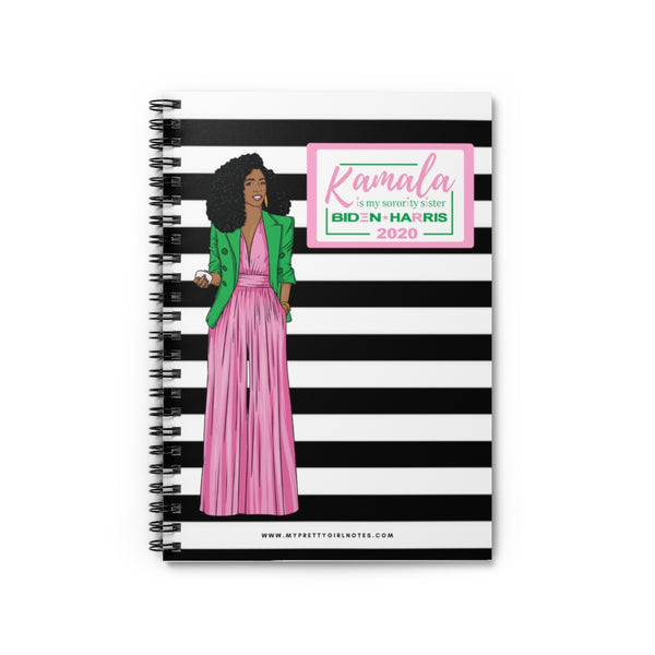 Kamala is My Sorority Sister Notebook - Black & White