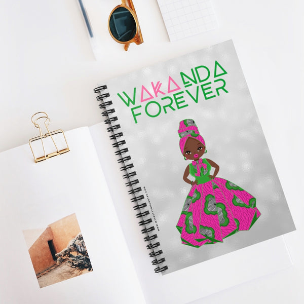 WAKANDA Forever Notebook - Pink & Green (Dark)