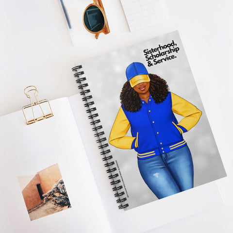 Sisterhood & Service Notebook - Blue & Gold
