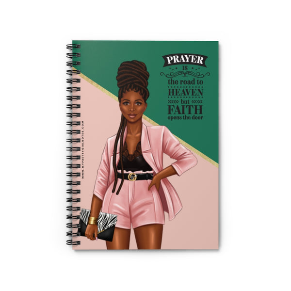 Prayer + Faith Opens Doors Notebook (Locs)