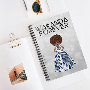 WAKANDA Forever Notebook - Blue (Brown Afro)