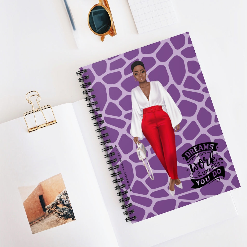 Dream Big & Do The Work Notebook - Purple