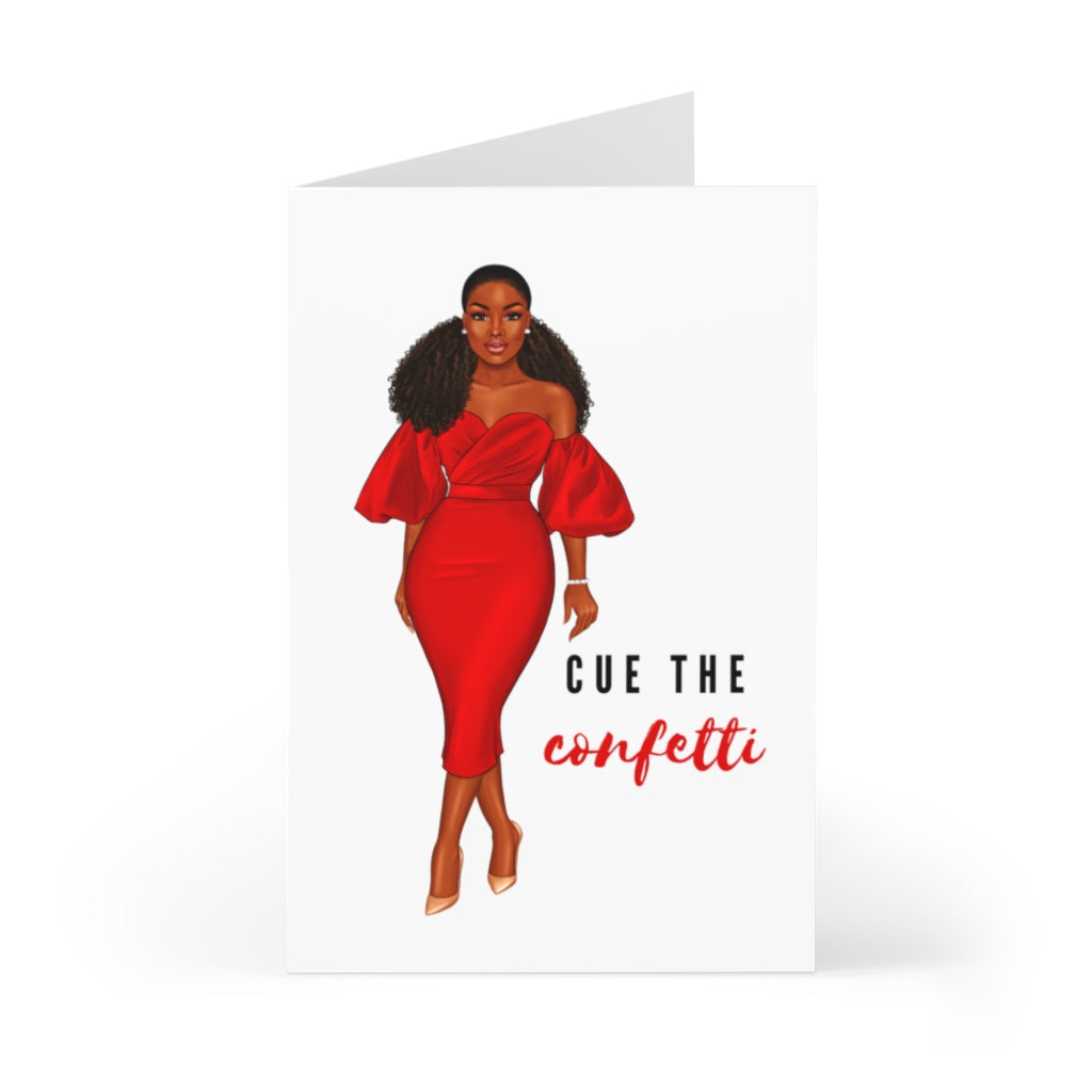 Red Confetti Birthday Cards