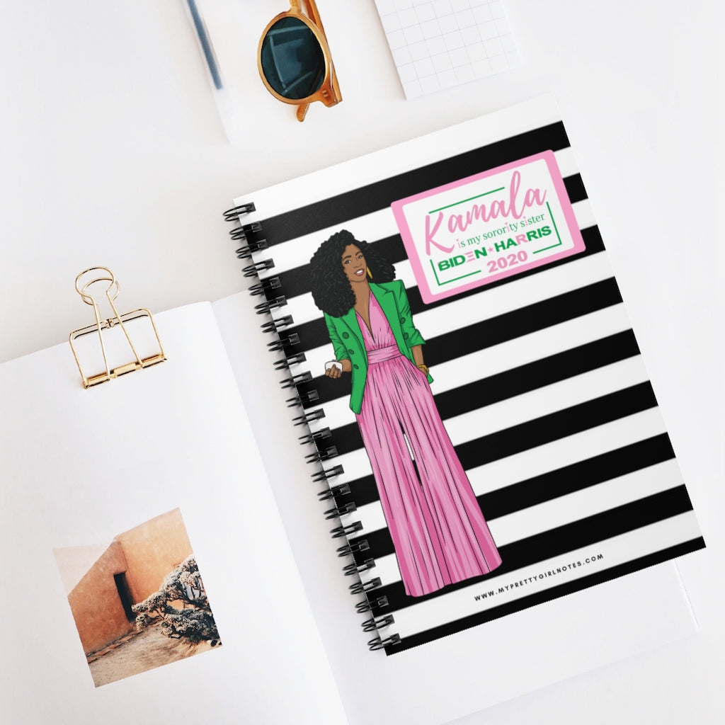 Kamala is My Sorority Sister Notebook - Black & White