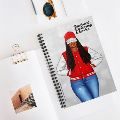 Sisterhood & Service Notebook - Red & White
