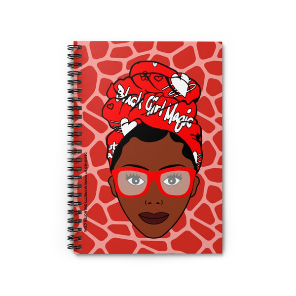 Black Girls Are Magic Notebook - Crimson