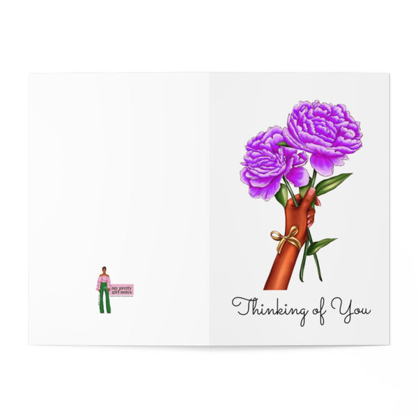 Thinking of You Greeting Cards - Purple